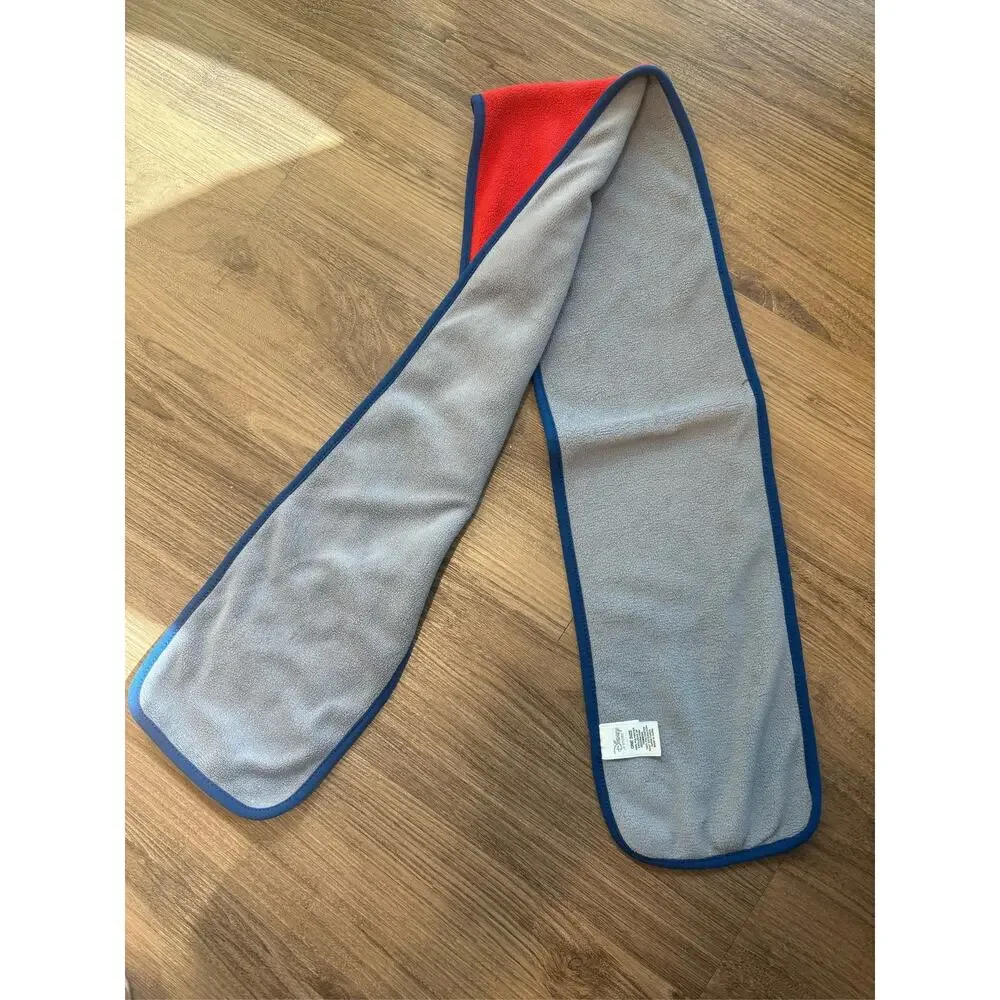 Disney Store Pixar Cars Embroidered Lightning McQueen Red/Gray Fleece Kids Scarf